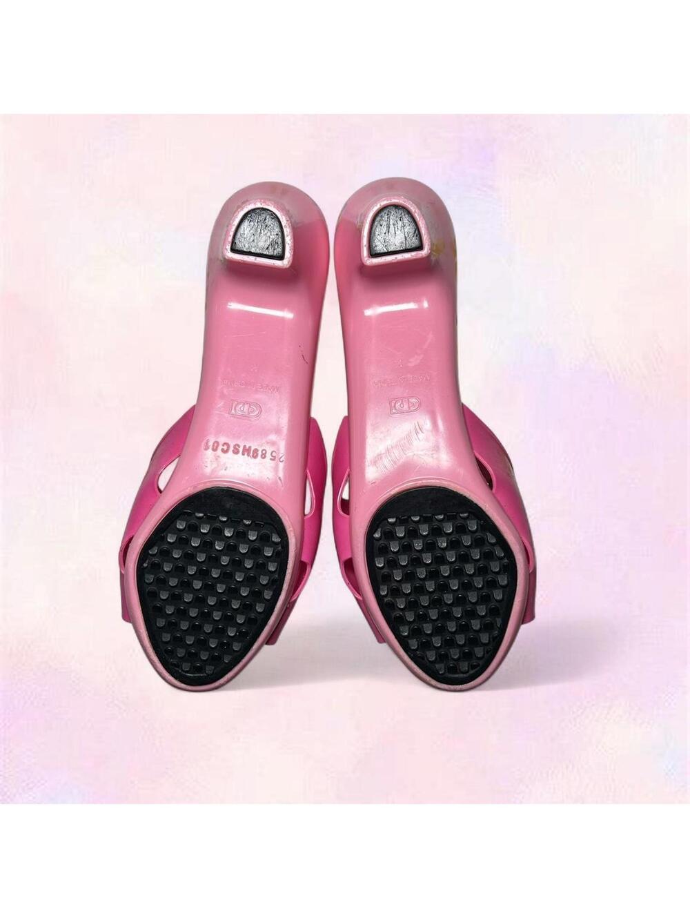 Pink Princess Cinderella Children’s Dress Up Plastic Shoes - Picture 4 of 4